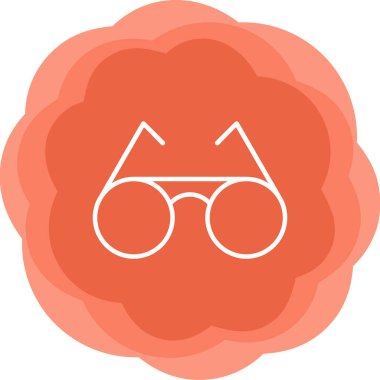 Gözlük. Web simgesi basit illüstrasyon