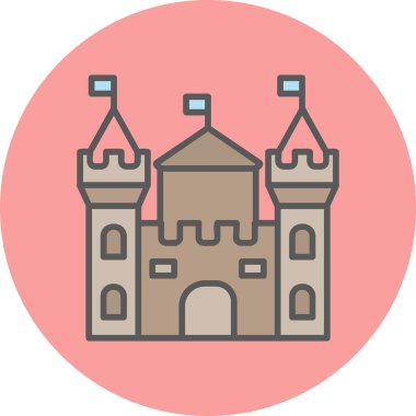 Castle vektör resimleme tasarımı