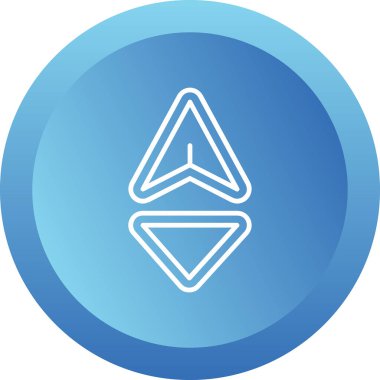 Tetrahedron web simgesi, vektör illüstrasyonu