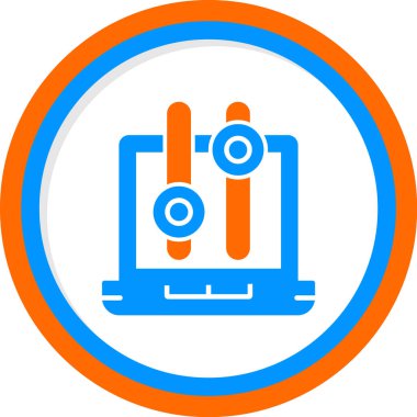 dizüstü bilgisayar simgesi, vektör illüstrasyonu basit tasarım