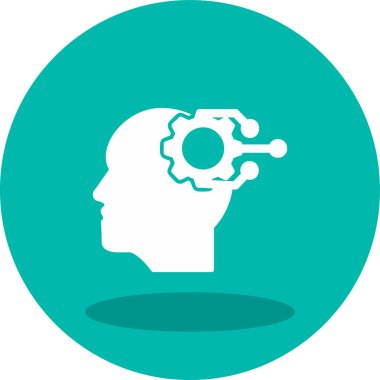 Düşünüyorum. Web simgesi basit illüstrasyon           