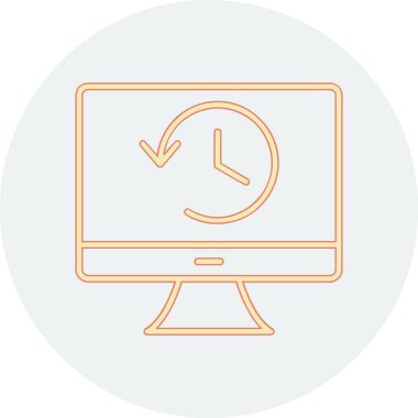 Tarih web simgesi. Basit resimleme