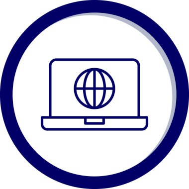 dizüstü bilgisayar simgesi, vektör illüstrasyonu basit tasarım