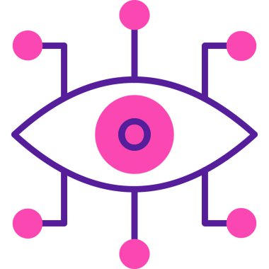 Siber göz. Web simgesi basit illüstrasyon