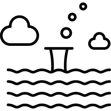 Dalış. Web simgesi basit illüstrasyon