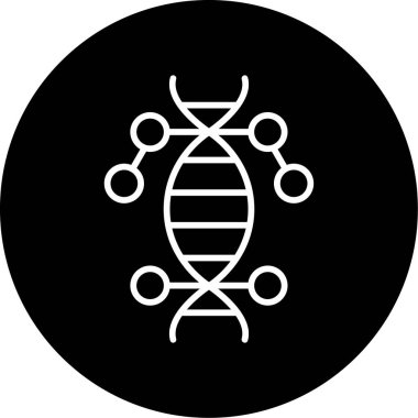DNA ikonu vektör illüstrasyonu. Genetik        
