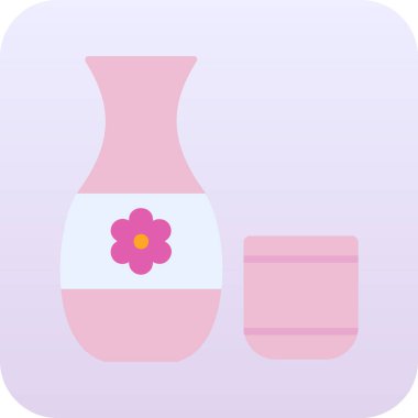 Kavanoz ikon vektör illüstrasyonunda alkol sakesi