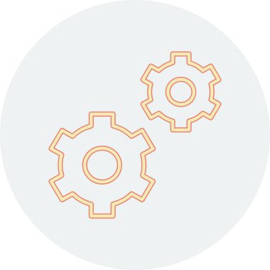 Vitesli ayar simgesi, vektör illüstrasyonu basit tasarım