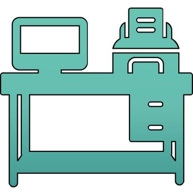 işyeri web simgesi vektör illüstrasyonu