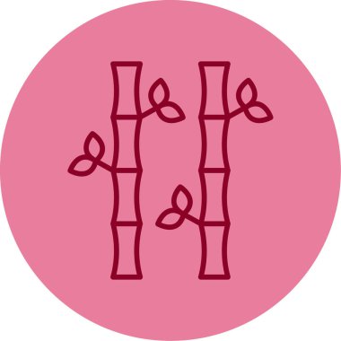 Bamboo icon, vector illustration simple design