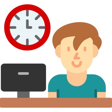 Sıkı Çalışma simgesi, vektör illüstrasyonu