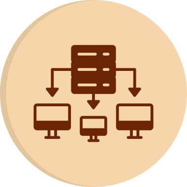 Küme hesaplama simgesi, vektör illüstrasyonu basit tasarım
