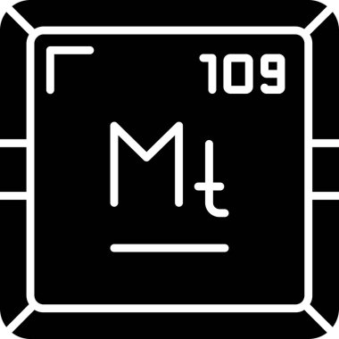 Meitneryum kimyasal element. Atom numarasıyla imzala. Periyodik tablonun kimyasal elementi