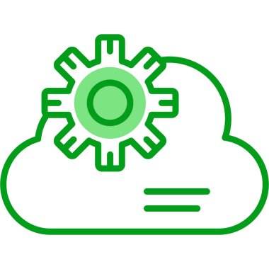 Bulut hesaplama. Web simgesi, vektör illüstrasyonu