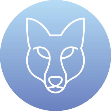 Fox Web simgesi, vektör illüstrasyonu