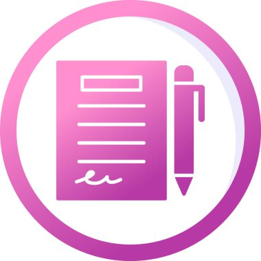 Kalem simgesi çizimi olan planlayıcı