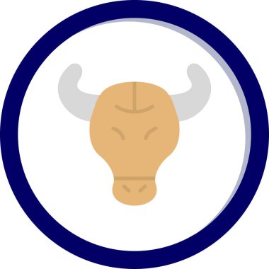 Boğa Kafatası ikon vektör çizimi