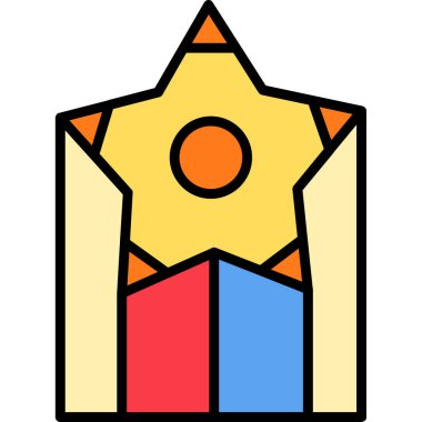 yıldız web simgesi basit illüstrasyon 