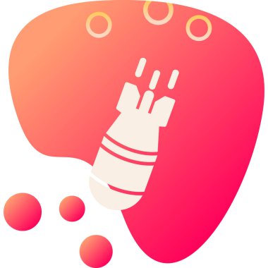 Hava bombası. Web simgesi basit illüstrasyon