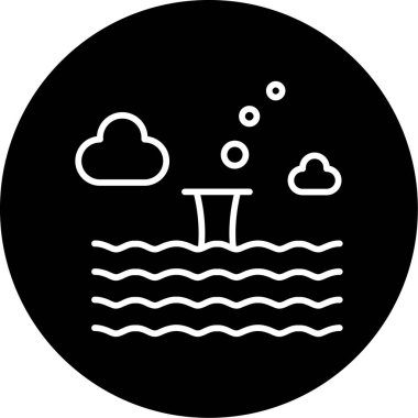 Dalış. Web simgesi basit illüstrasyon