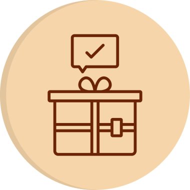 hediye kutusu simgesi, vektör illüstrasyonu 