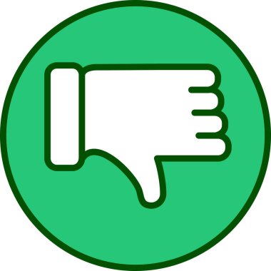 Hoşlanılmayan bir simgenin vektör illüstrasyonu 