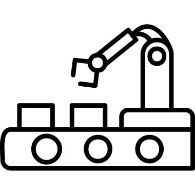 Otomasyon web simgesi, vektör illüstrasyonu