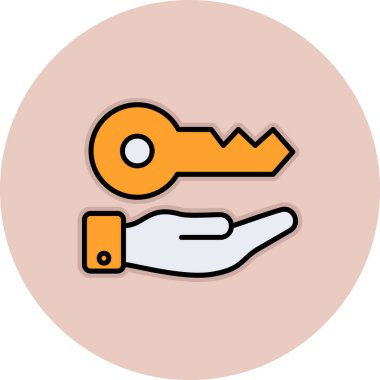 anahtar simgesi, vektör illüstrasyonu basit tasarım