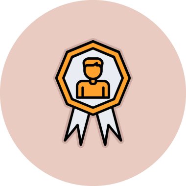 Ayın Çalışanı simgesinin vektör illüstrasyonu