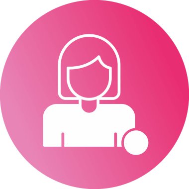 Kadın. Web simgesi basit tasarım 