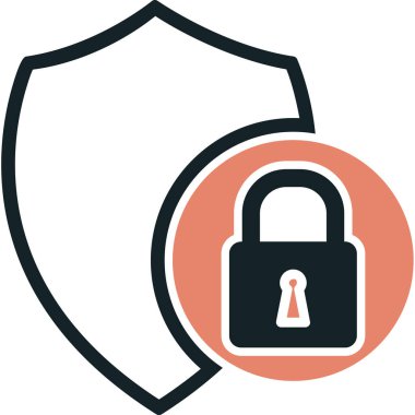 Koruma simgesinin vektör illüstrasyonu 