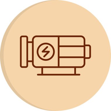 Vektör illüstrasyonu, Motor simgesi biçimi         