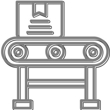 Taşıyıcı Şerit web simgesi, vektör illüstrasyonu