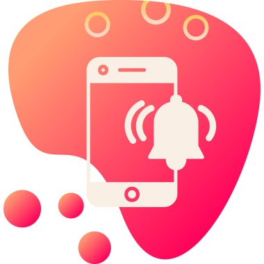 telefon bildirim simgesi, vektör illüstrasyonu basit tasarım