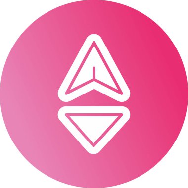 Tetrahedron web simgesi, vektör illüstrasyonu