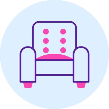 Kol Koltuğu Web simgesi basit illüstrasyon