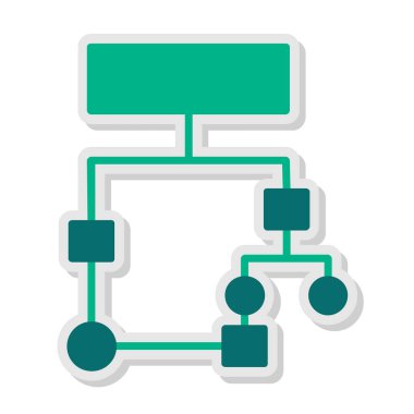 Akış Çizelgesi simgesi, vektör illüstrasyonu             