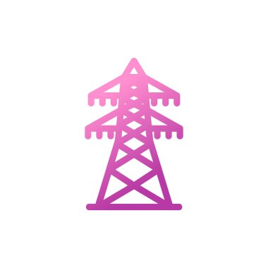 elektrik kulesi simgesi, vektör illüstrasyonu