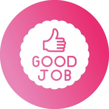 Başparmağı havada iyi iş işareti, vektör illüstrasyonu                