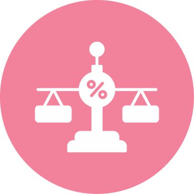 Ölçek simgesi, vektör illüstrasyonu basit tasarım