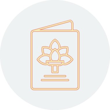 Tebrik kartı simgesi vektör illüstrasyonu