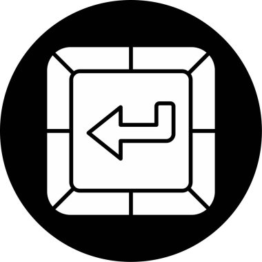 Girin. Web simgesi basit tasarım