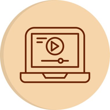 Video oynatıcı ikon vektör illüstrasyonu 