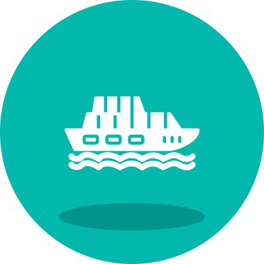 Yolcu gemisi. Web simgesi basit illüstrasyon