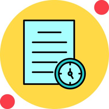 Zamanlama simgesi vektör çizimi alıştırması