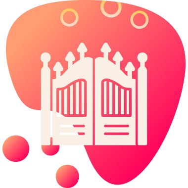 Kapı. Web simgesi basit illüstrasyon