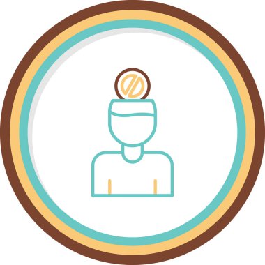 Özdenetim web simgesi, vektör illüstrasyonu