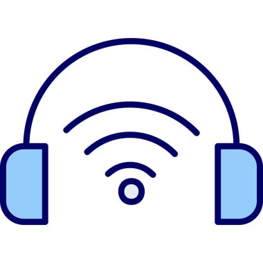 Çevrimiçi Podcast ikon vektör çizimi