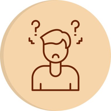 Soru işaretli adam. vektör illüstrasyonu