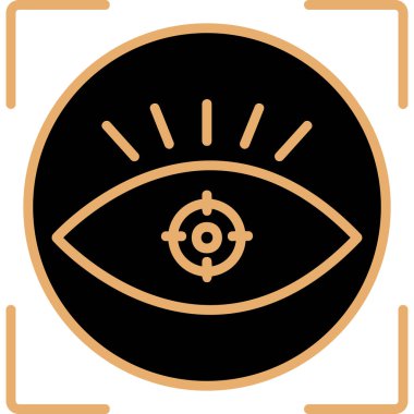 vizyon web simgesi, vektör illüstrasyonu 